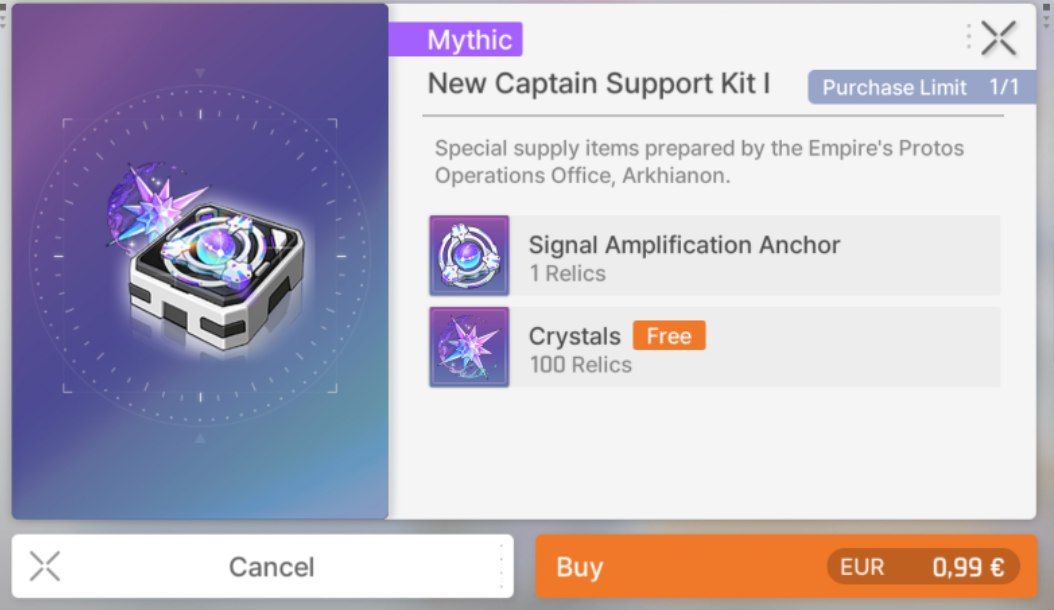 New captain support kit I