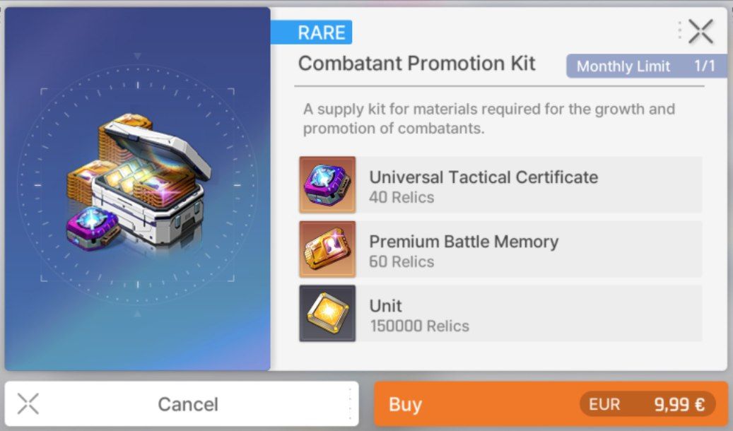 Combatant promotion kit